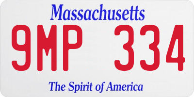 MA license plate 9MP334
