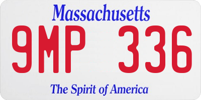 MA license plate 9MP336