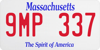 MA license plate 9MP337