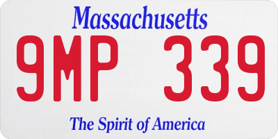 MA license plate 9MP339