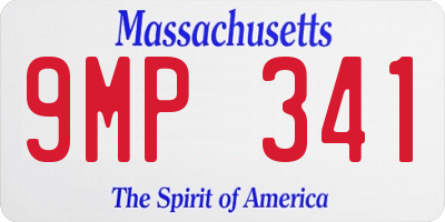 MA license plate 9MP341