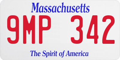 MA license plate 9MP342