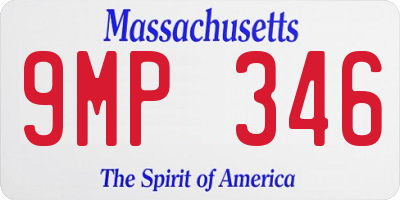 MA license plate 9MP346