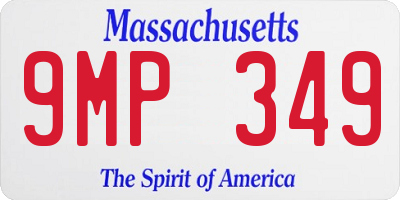 MA license plate 9MP349