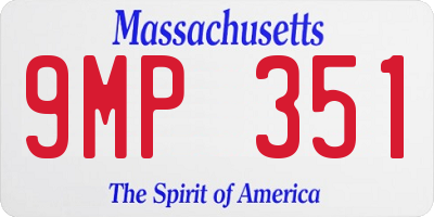 MA license plate 9MP351