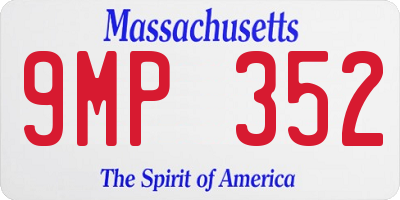 MA license plate 9MP352