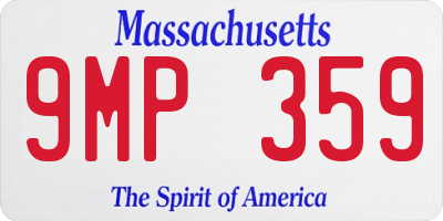 MA license plate 9MP359