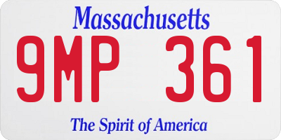MA license plate 9MP361