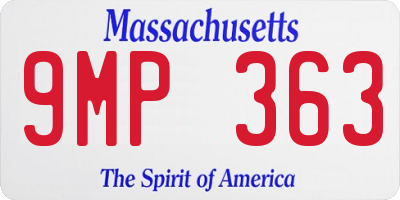 MA license plate 9MP363
