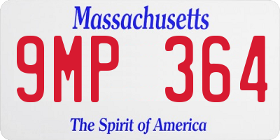 MA license plate 9MP364