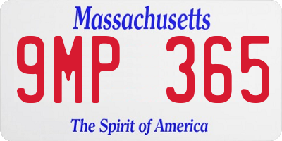 MA license plate 9MP365