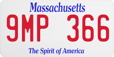 MA license plate 9MP366