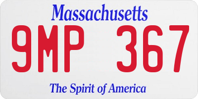MA license plate 9MP367