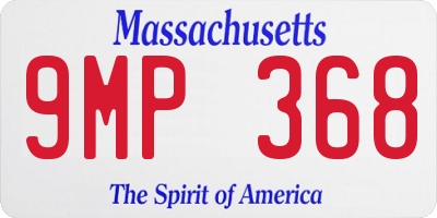 MA license plate 9MP368