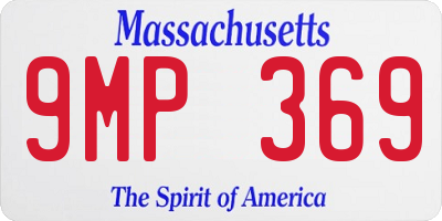 MA license plate 9MP369