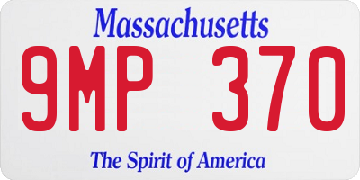 MA license plate 9MP370