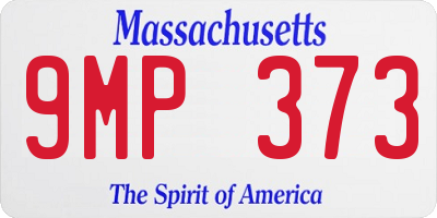 MA license plate 9MP373