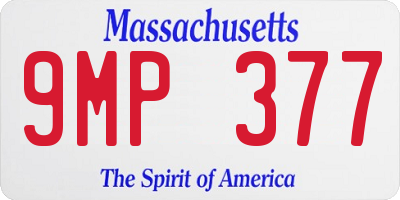 MA license plate 9MP377
