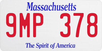 MA license plate 9MP378