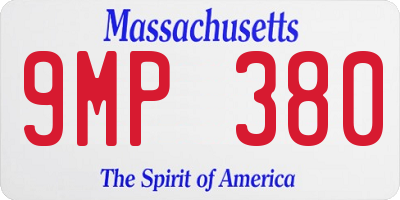 MA license plate 9MP380