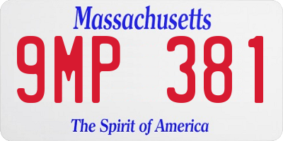 MA license plate 9MP381