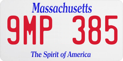 MA license plate 9MP385