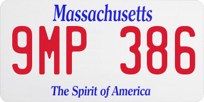 MA license plate 9MP386