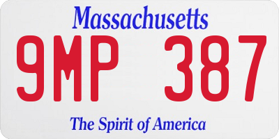 MA license plate 9MP387