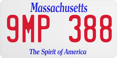 MA license plate 9MP388