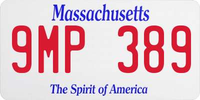 MA license plate 9MP389