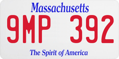 MA license plate 9MP392