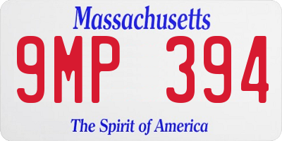 MA license plate 9MP394