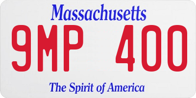 MA license plate 9MP400