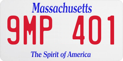 MA license plate 9MP401
