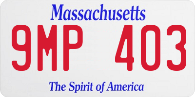 MA license plate 9MP403