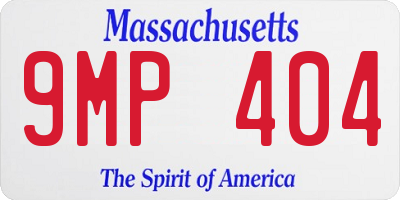 MA license plate 9MP404