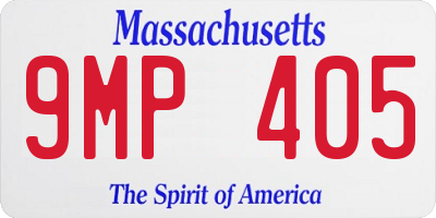 MA license plate 9MP405