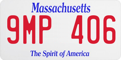 MA license plate 9MP406