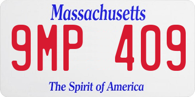 MA license plate 9MP409