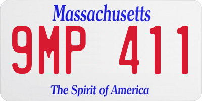 MA license plate 9MP411
