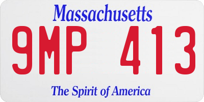 MA license plate 9MP413