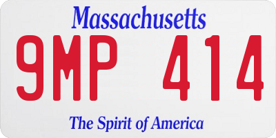 MA license plate 9MP414