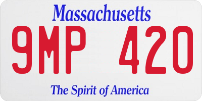 MA license plate 9MP420