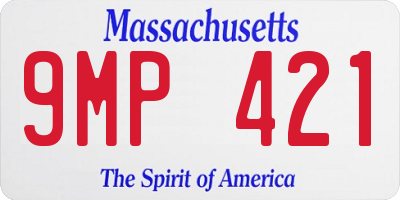 MA license plate 9MP421