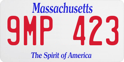 MA license plate 9MP423