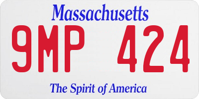 MA license plate 9MP424