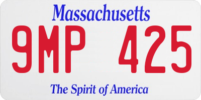 MA license plate 9MP425