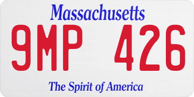 MA license plate 9MP426