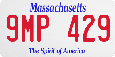MA license plate 9MP429