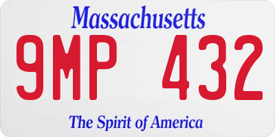 MA license plate 9MP432